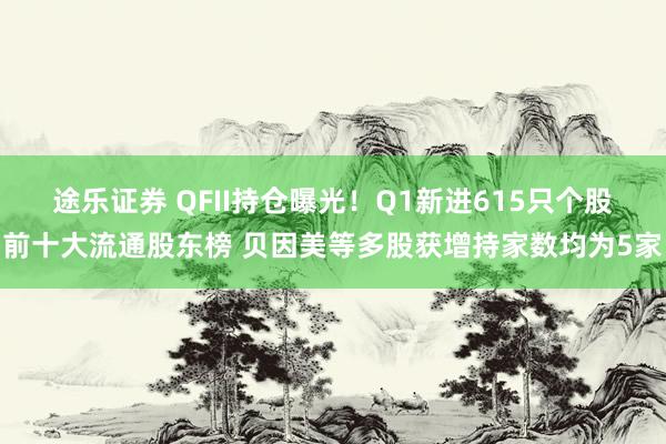 途乐证券 QFII持仓曝光！Q1新进615只个股前十大流通股东榜 贝因美等多股获增持家数均为5家